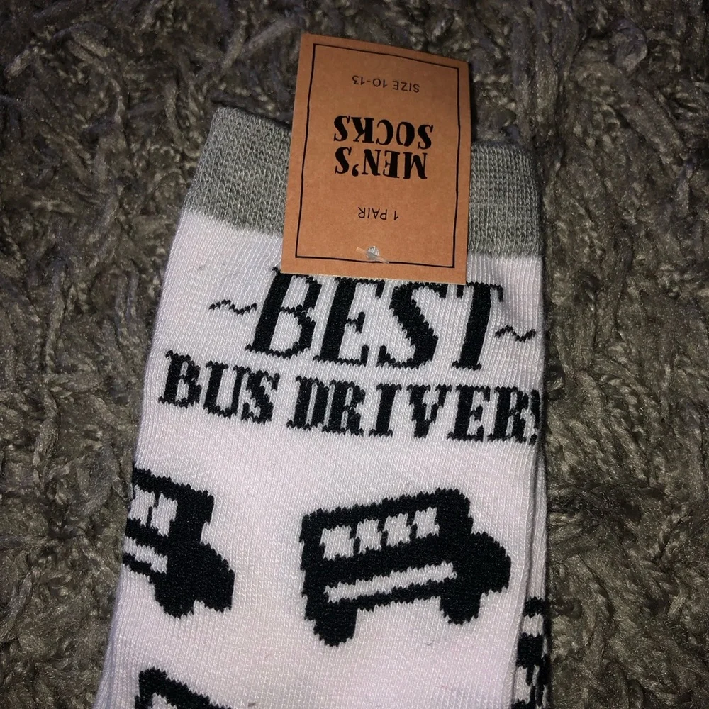 World’s Best Bus Driver Socks, New With Tags